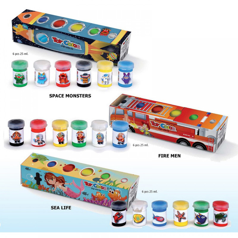 Δαχτυλομπογιές Toy Color Jumbo 6τεμ - 3 Σχέδια -1 Τεμάχιο (220.501) -  yuppietoys.gr
