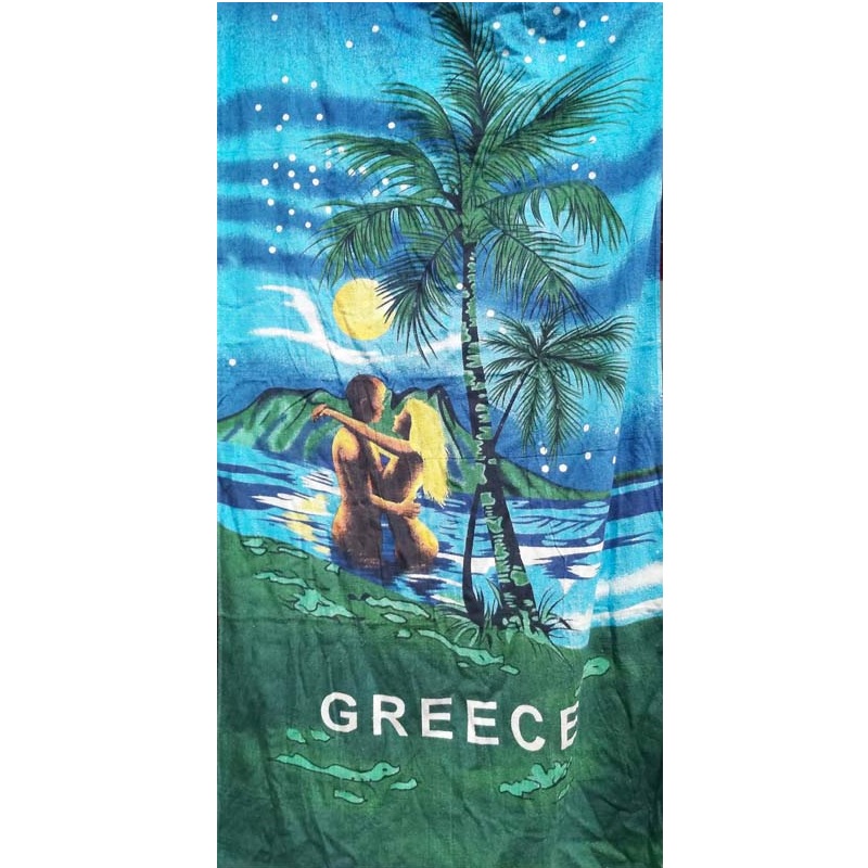 Πετσέτα Θαλάσσης Φοίνικες Ζευγάρι 150x75εκ. 300gr (0429-Α) - yuppietoys.gr