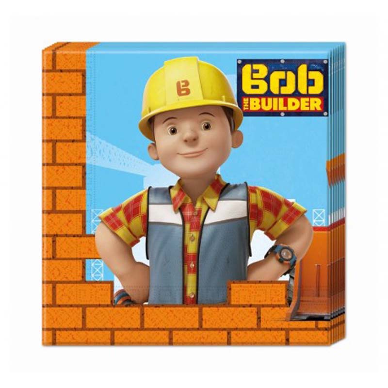 PROCOS S.A. Bob The Builder Χαρτοπετσέτες 33χ33εκ 20 Τεμάχια (088048) -  yuppietoys.gr