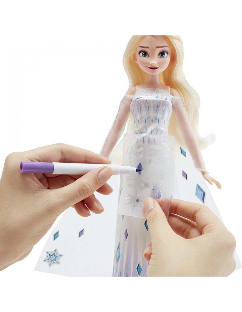 Frozen 2 Design A Dress Elsa Φόρεμα Για Διακόσμηση Με Αυτοκόλλητα 27 εκ.  (Ε9966) - yuppietoys.gr