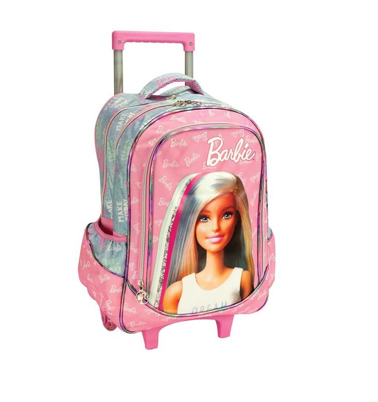 Τσάντα Τρόλευ Δημοτικού Barbie Think Sweet Gim + Δώρο Κούκλα Barbie  (349-70074) - yuppietoys.gr