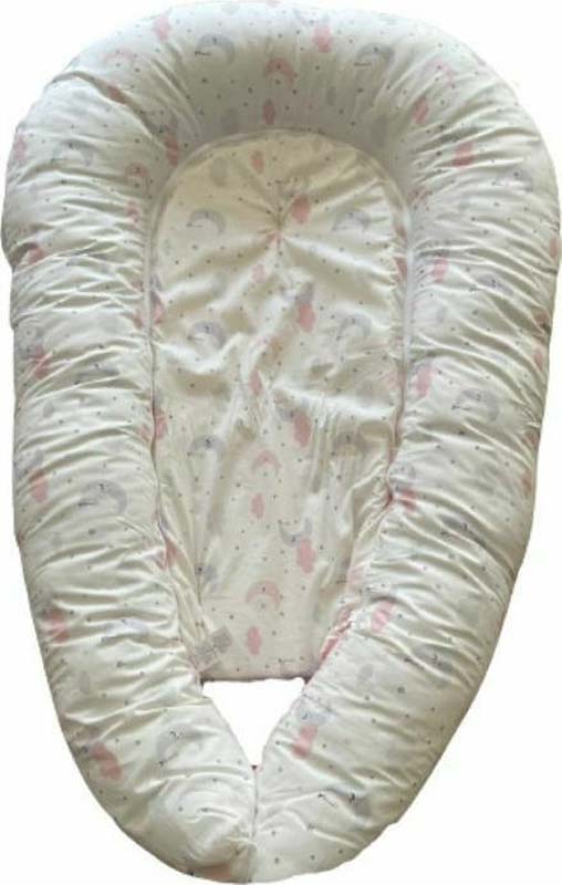 Μαξιλάρι θηλασμού/Φωλιά 3 σε 1 Baby Nest Pink moon & Stars Lorelli  (20030165201) - yuppietoys.gr