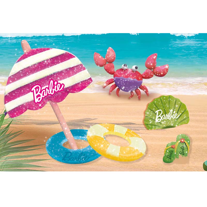 Barbie Dough Summer Πλαστελίνη Glitter Σετ 3 Τεμαχίων σε Βαζάκι Lisciani  (88737) - yuppietoys.gr