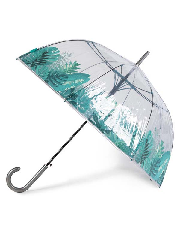 Ομπρέλα Βροχής 61/8 Γυναικεία Με Μπαστούνι Αυτόματη Leaves (26271) -  yuppietoys.gr