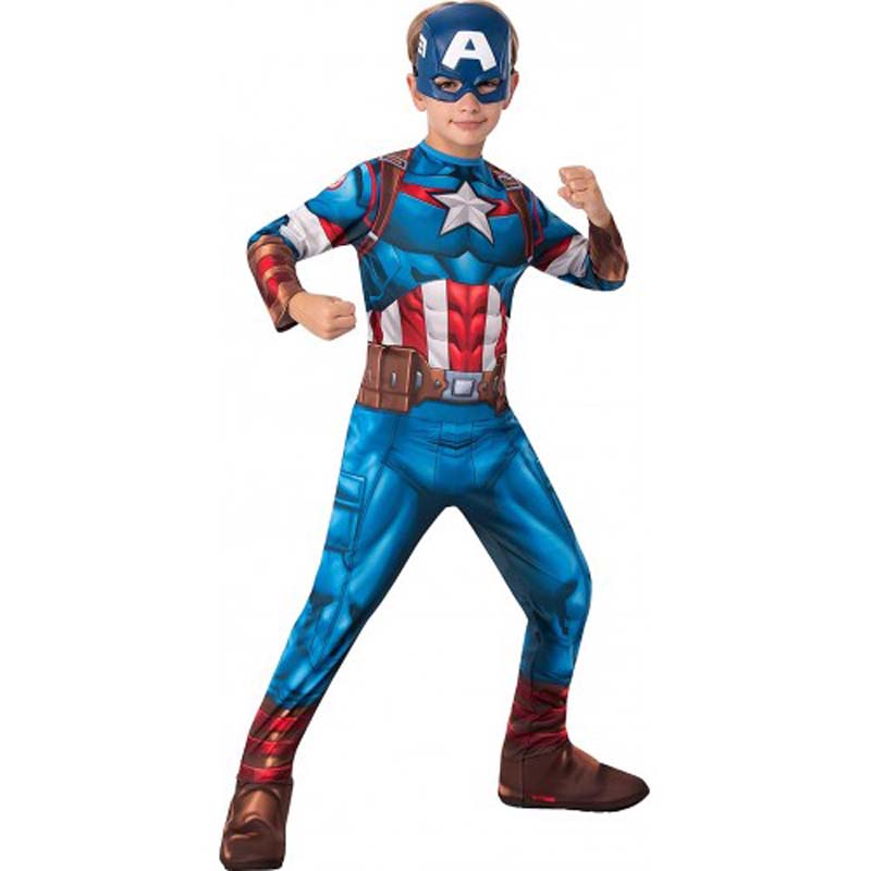 Στολή Παιδική Captain America Hs Small 5- 6 ετών Rubies (702563S) -  yuppietoys.gr